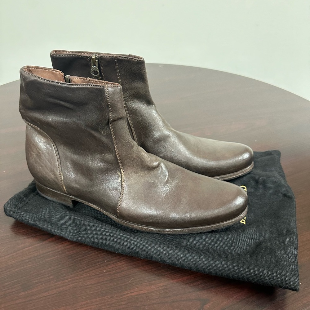 Billy Reid Paglia Moto Boots Mens Size 12 Brown Leather